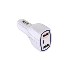 Auto 2 USB + USB-C adapter 3.5A
